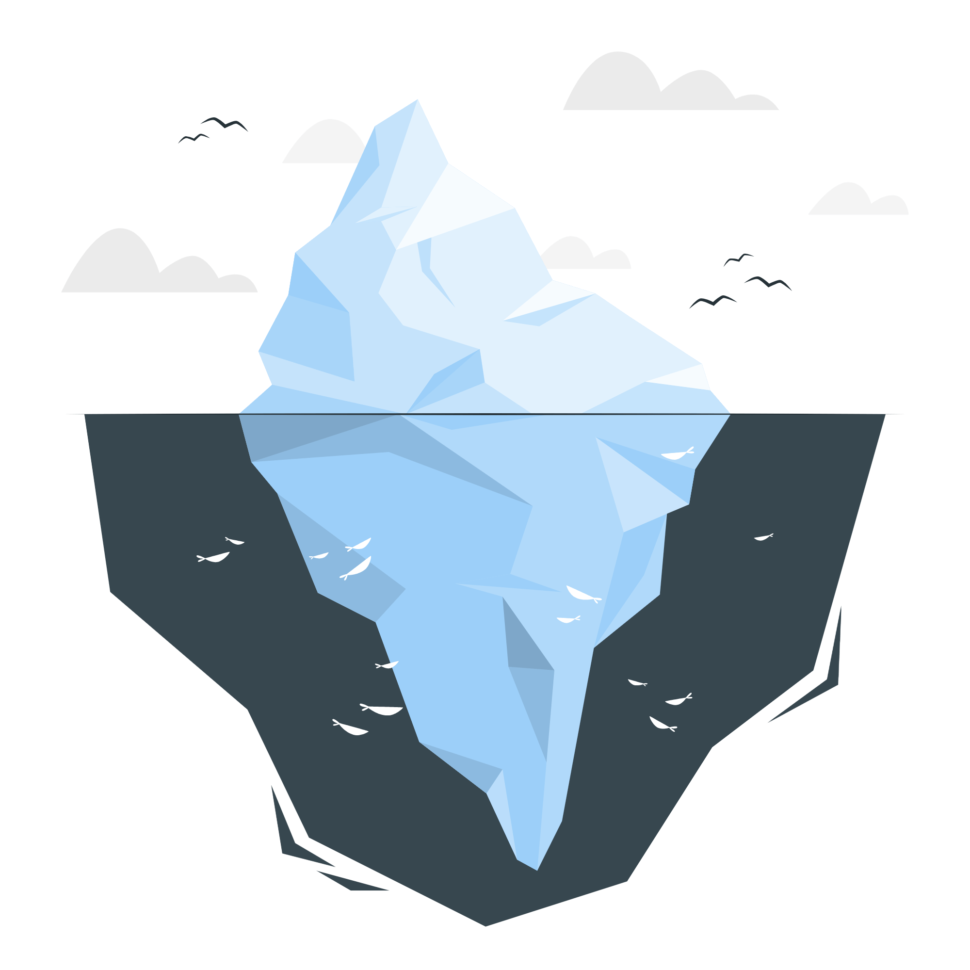 stratégie marketing face immergée de l'iceberg